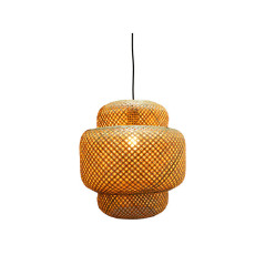 LCE509 - Lámpara decorativa colgante cilindrica en bambú.