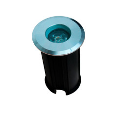 Luminaria LED  para piso 1W 3000K Luz cálida.